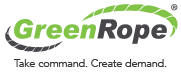 example showing logo above centered tagline